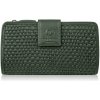 Paolo Peruzzi Dámska kožená peňaženka s veľkým opletením | tmavozelená AY-08-GB