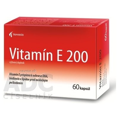Noventis Vitamin E 200 mg 60 kapsúl od 3,28 € - Heureka.sk