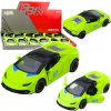 Leantoys Športové auto s mechanizmom spätného chodu, kov, neónovo zelená, mierka 1:43