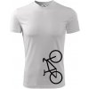 Bicykel na výšku - Pánske tričko Fantasy športové - 2XL ( Biela )