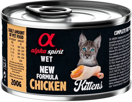 Alpha Spirit Cat Kitten Chicken 200 g