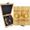 Sablio Darčeková sada na víno Poslední den na svobodě: 147×168×49 mm
