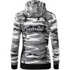 Parkour evolúcia - Mikina dámska trendy zipper s kapucňou - XL ( Šedý maskáč )