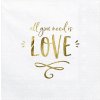 PartyDeco Servítky - All you need is love 33 x 33 cm