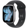 Apple Watch Series 11 Cellular (46mm) Vesmírne šedý hliník s čiernym športovým remienkom S/M MFC94MP/A
