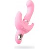 JOS vibrátor so stimulátorom klitorisu JOS Twistme, silikónový, ružový, 19,5 cm