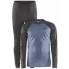 Craft Set Core Warm Baselayer pánský Barva: tmavě modrá s hnědou, Velikost: XXL