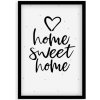 Home,sweet home - čierny rám Plakat w ramce