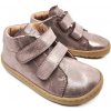 Froddo Barefoot detská členková obuv First step ružová/zlatá ružová