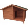 SUNNYDAYS DOMČEK DREVENÁ BÚDA S TERASOU PRE PSA VONKU 102x64x65 cm