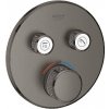 Grohe Grohtherm SmartControl - Termostatická sprchová batéria pod omietku, 2 ventily, kefovaný Hard Graphite 29119AL0