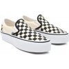 Vans Classic Slip On Platform Black And White Checker White