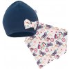 Dojčenská čiapočka s šatkou na krk New Baby Missy modrá 92 (18-24m)
