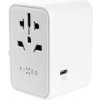 Cestovný adaptér FIXED pre EU, UK a USA/AUS, s 3xUSB-C a 2xUSB výstupom, GaN, PD 65W (FIXCT65-3C2A-WH) biely