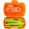 CURAPROX Travel set ORTHO Krytka na medzizubné kefky + kefka ltra-soft CS 5460 Ortho + medzizubné kefky 3 ks + zubná pasta BE YOU + DUO držiak na medzizubné kefky + krabička darčeková sada oranžová