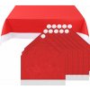 Verk 26092 Vianočné poťahy na stoličky 6x Santa Claus + obrus, červené