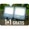 V-TAC LED Reflektor 50W, 5740lm, CREE CHIP, čierny, 1+1 zadarmo! Farba svetla: Denná biela