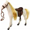 Bábika s bielym koňom figúrky a príslušenstvo