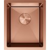 Mexen Trixo, 1-komorový nerezový drez 370 x 440 mm, brúsená meď, 6412371000-65