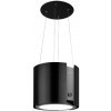 Klarstein Skyfall, digestor, 45 cm, ostrovčekový, 402 m³/h, LED, nehrdzavejúca oceľ, čierny (CGCH6-Skyfall-BK)