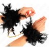 Kink - Feather Hand Cuffs With Gold Chain Model 1