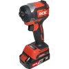 DCK Bezuhlíkový akumulátorový impaktný skrutkovač 1/4