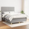 Box spring postel s matrací světle šedá 140 x 200 cm textil Šedá 3142417