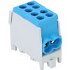 Tracon Rozvodná odbočná svorkovnica na DIN lištu modrá FLECU-25-16-2K