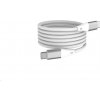 WG - Dátový kábel Type-C na Type-C, 1 meter, 3A, 60W, magnetický samonavíjací, biela