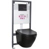 Kerra Delos/Adriatic čierna závesná súprava na WC, DEL-ADBL