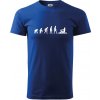 Evolúcia veslovanie 1 človek - Klasické pánske tričko vyššej gramáže - 2XL ( Kráľovská modrá )
