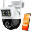 EasyCam vonkajšia 4MP duálna WiFi PTZ kamera (2MP + 2MP) 4x zoom Tuya EC-4PTZ8DL