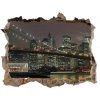 Fototapeta díra na zeď 3D New york v noci 95x64 cm