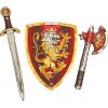 Liontouch Rytiersky set, červený – Meč, štít, sekera 5707307107559