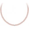 Preciosa Perlový náhrdelník Velvet Pearl s voskovými perlou 2218 69 ružový