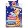 Carbotex Posteľná bielizeň Žirafa Dreamer 100x135, 40x60 cm