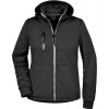 James & Nicholson | JN 1077, Dámska 3-vrstvová softshell bunda, čierna - čierna - biela, L