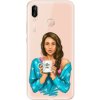 Odolné silikónové puzdro iSaprio - Coffe Now - Brunette - Huawei P20 Lite