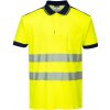 Portwest T180 HI-VIS Reflexná polokošeľa PW3 XL, Fluorescenčno žltá-Námornícka modrá
