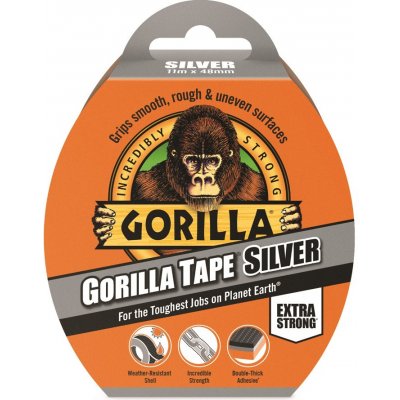 Gorilla Tape Extra silná lepiaca páska 11 m x 48 mm strieborná