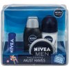 Nivea set men 2x sprchový gél 50ml + krem 30ml + roll on 50ml + balzam na pery 4,8g