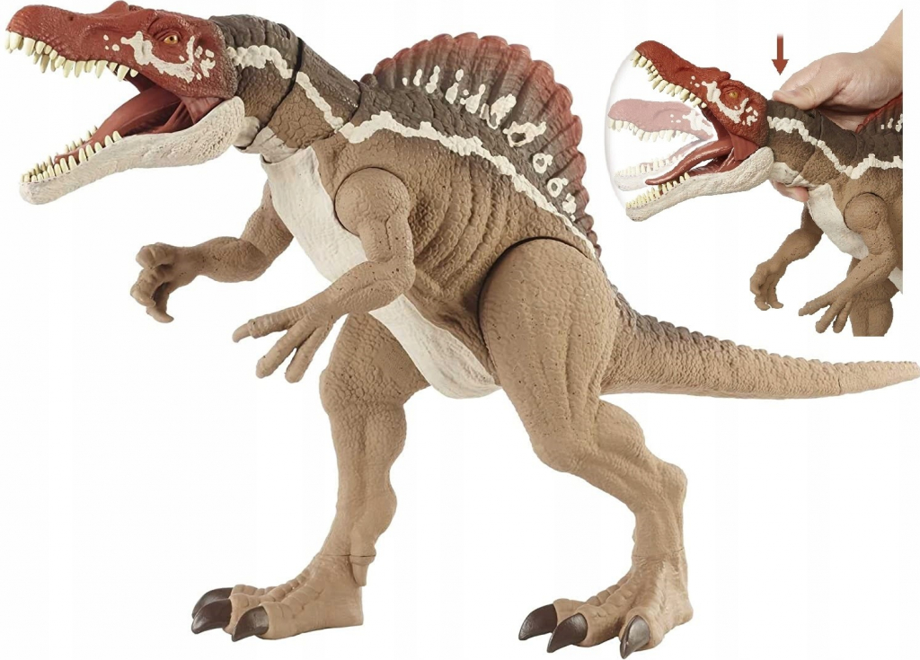 MATTEL Jurský svět: Křídový kemp Spinosaurus 55cm