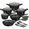 Súprava riadu s mramorovým povrchom 15 ks Black rose Collection BH-8234