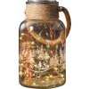 Dekorácia MagicHome Vianoce, Sklenená dóza, 30x LED teplá biela, 3xAAA, IP44, exteriér, 13x23,50 cm