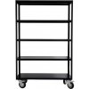 House Doctor Kovová pojazdná polica / knižnica TROLLEY V.180cm čierna