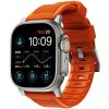 Nomad remienok Rugged Strap pre Apple Watch 44/45/49mm - Ultra Orange/Silver Hardware NM01287285