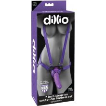 Dillio 7 Inch Strap-On Suspender Harness Set