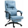 Dowinx manažérska stolička, modrá – s opierkou nôh a nastaviteľnou bedrovou a opierkou hlavy.