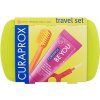 Curaprox Travel Set zubná kefka + CPS medzizubné kefky 2 ks + zubná pasta 10 ml darčeková sada, zelený