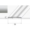 Effector Prechodový profil A08 STRIEBRO 0,93m - kus